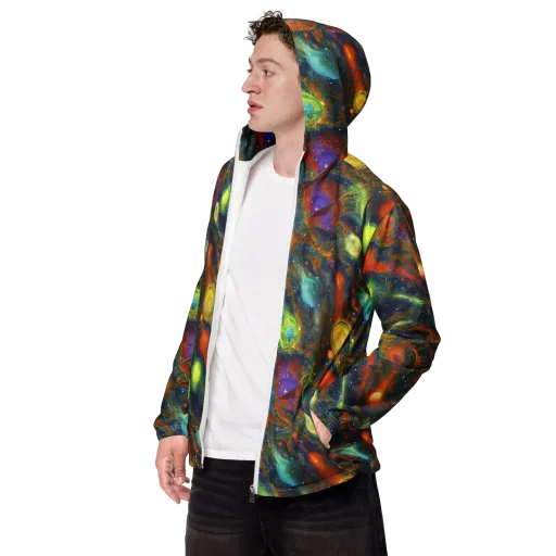 Galactic Tide on a Men's Windbreaker