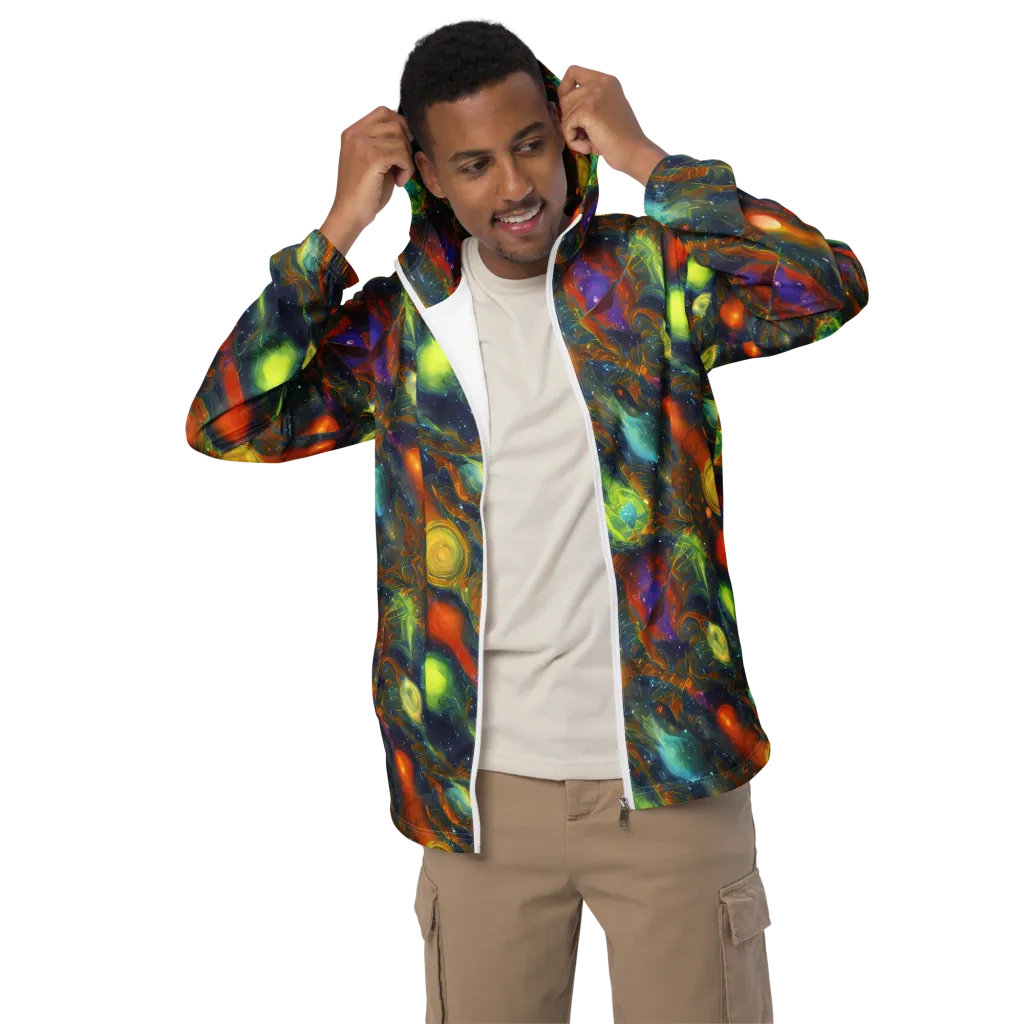 Galactic Tide on Men's Windbreaker — Front