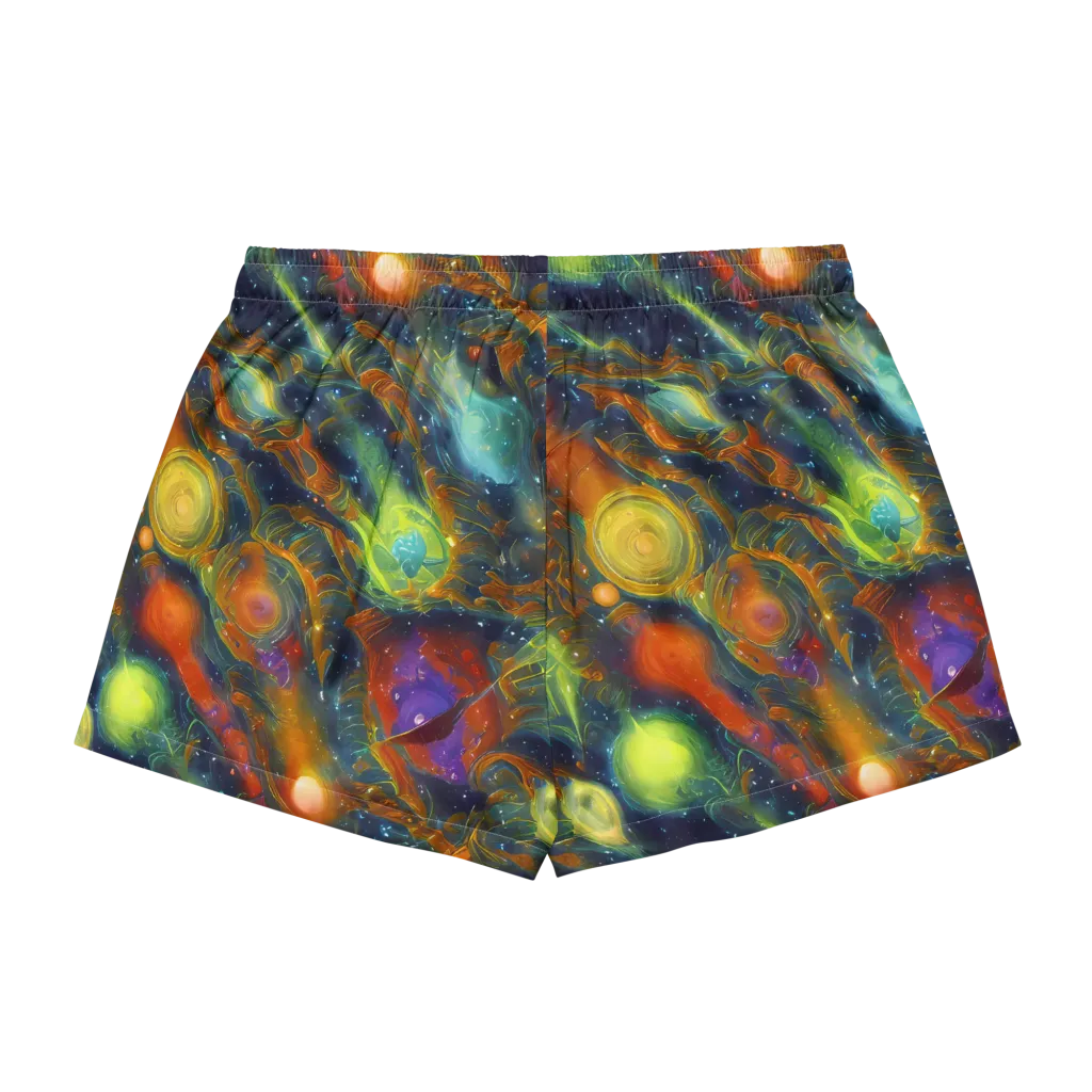 Galactic Tide on Women's Pajama Shorts — Back