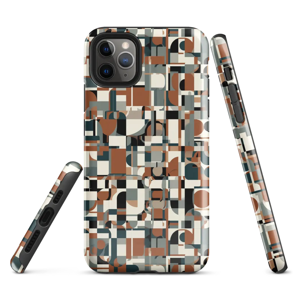 Terracotta Grid on Tough Case for iPhone® — Front
