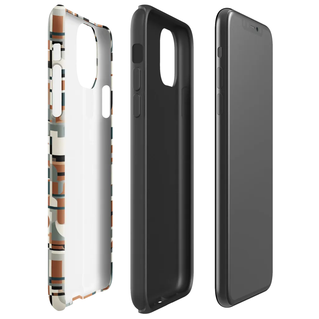 Terracotta Grid on Tough Case for iPhone® — Right