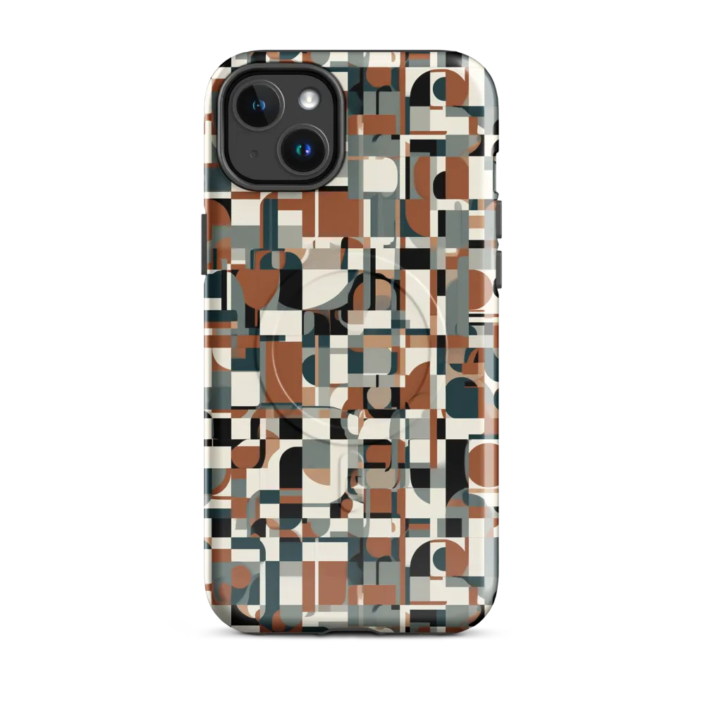 Terracotta Grid on MagSafe Tough Case for iPhone® — Front