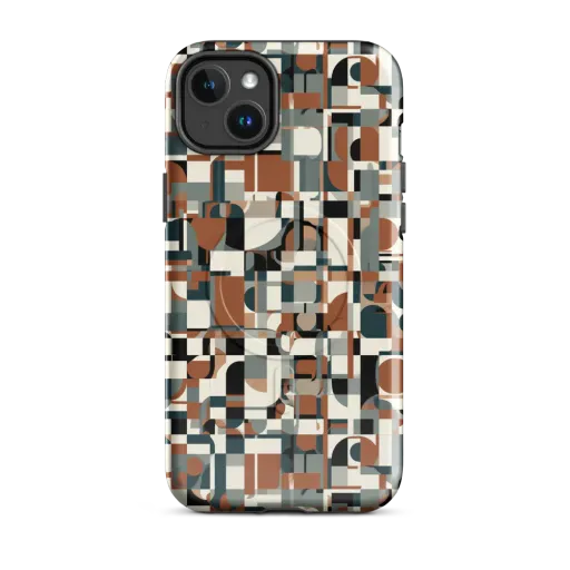 Terracotta Grid on a MagSafe Tough Case for iPhone®