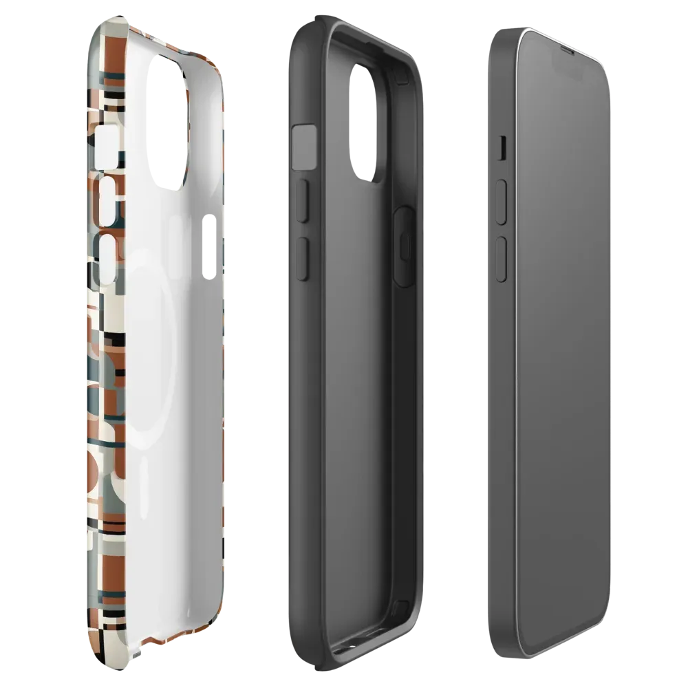 Terracotta Grid on MagSafe Tough Case for iPhone® — Front