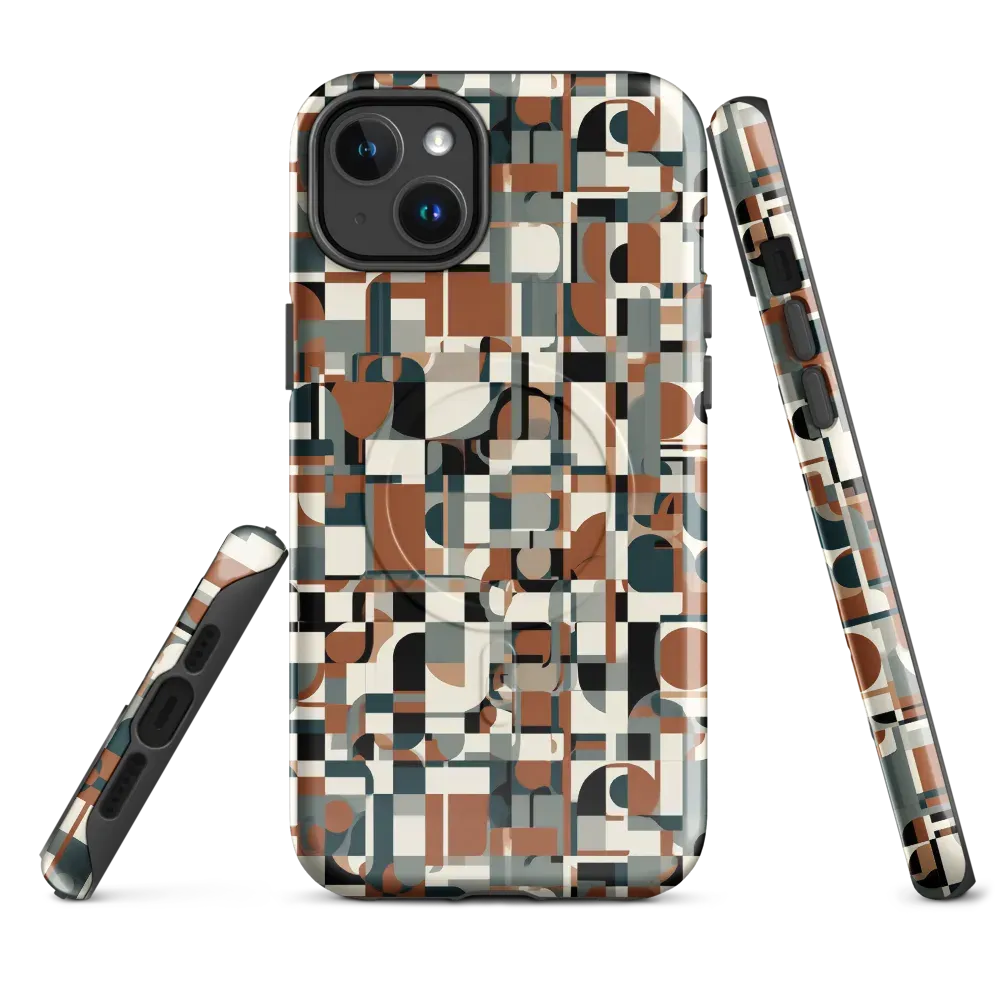 Terracotta Grid on MagSafe Tough Case for iPhone® — Front
