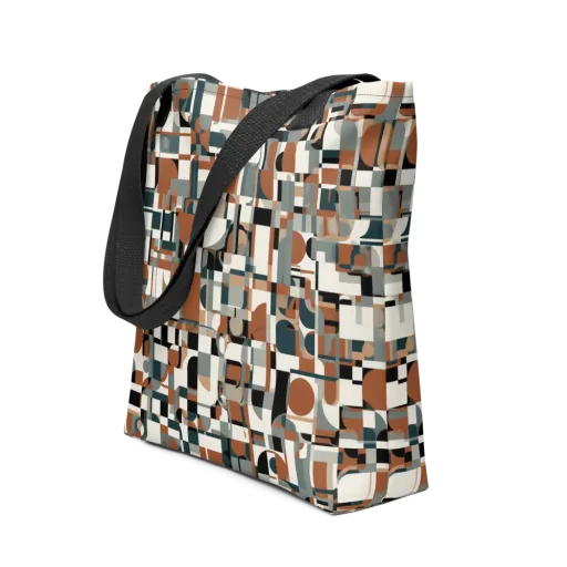 Terracotta Grid on a Tote Bag