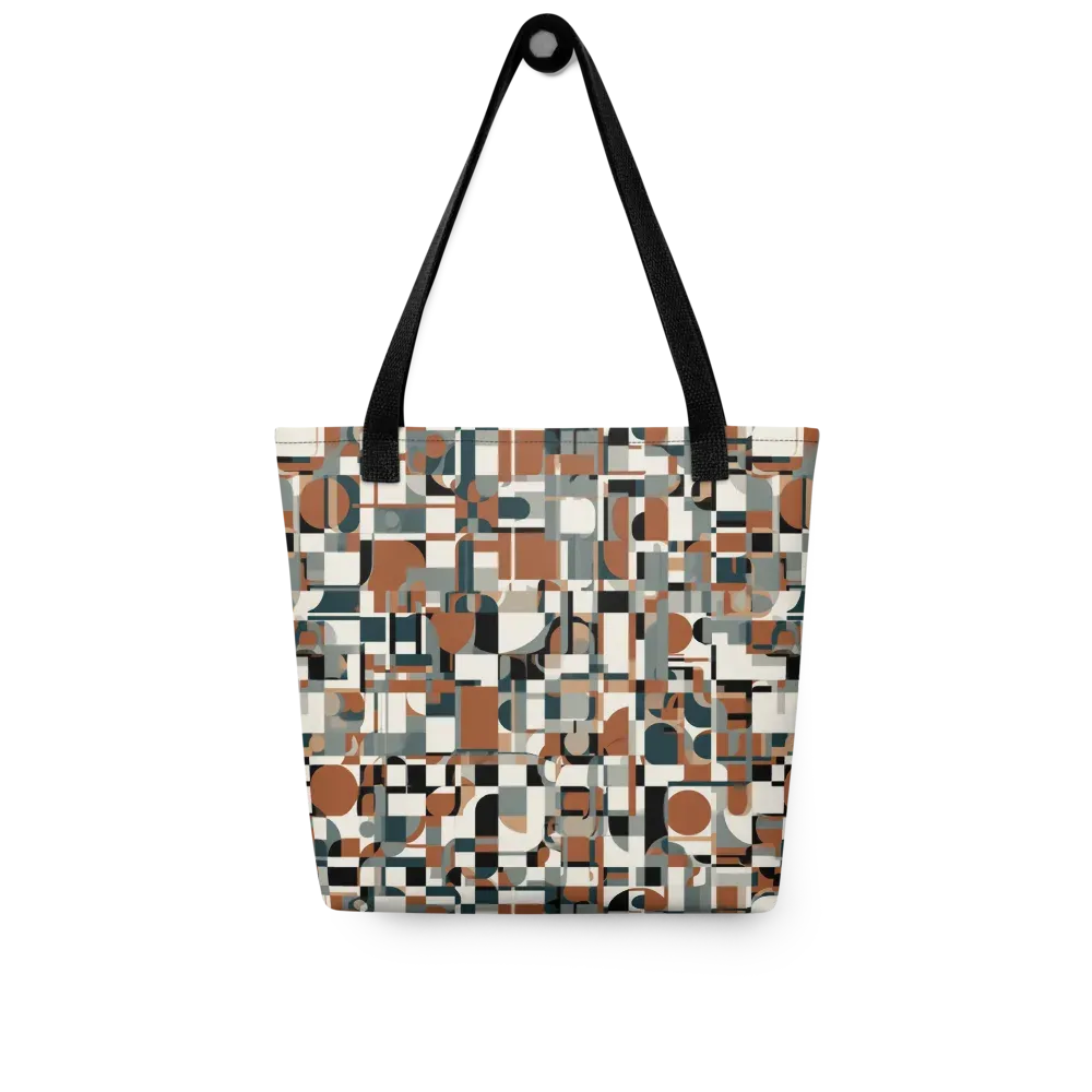 Terracotta Grid on Tote Bag — Front