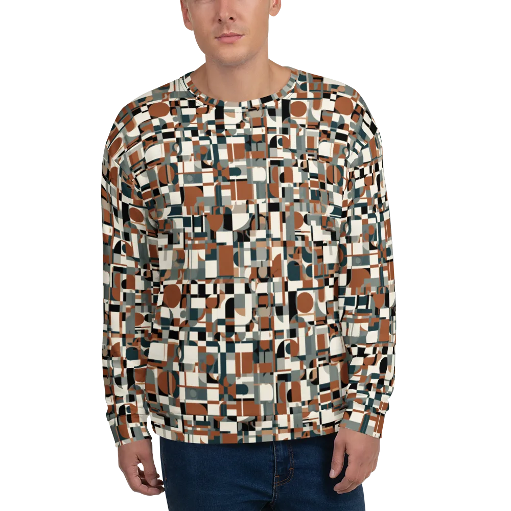 Terracotta Grid on Sweatshirt — Front