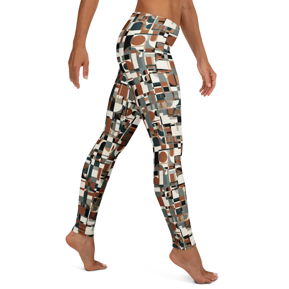 Terracotta Grid on Leggings — Right