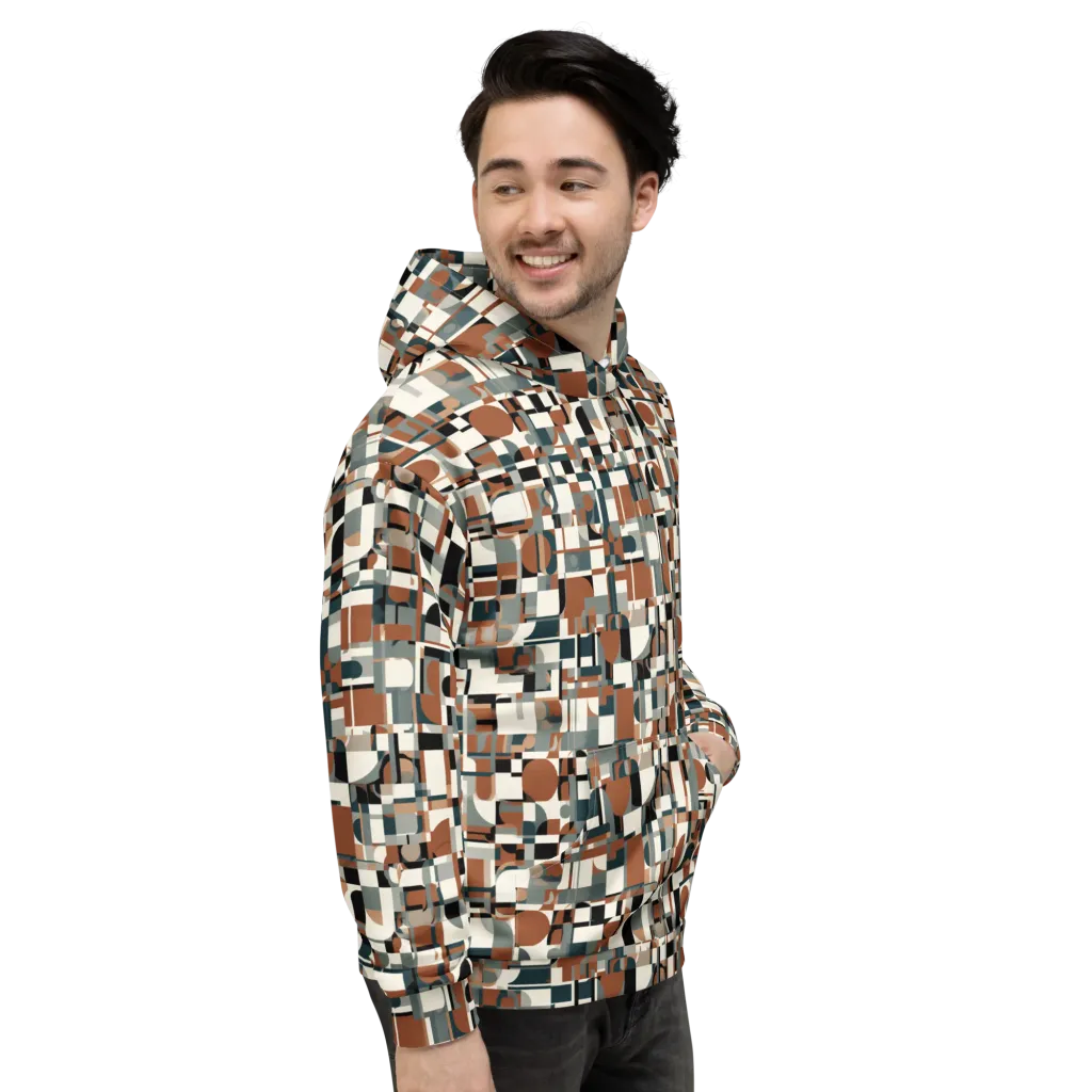 Terracotta Grid on Hoodie — Right