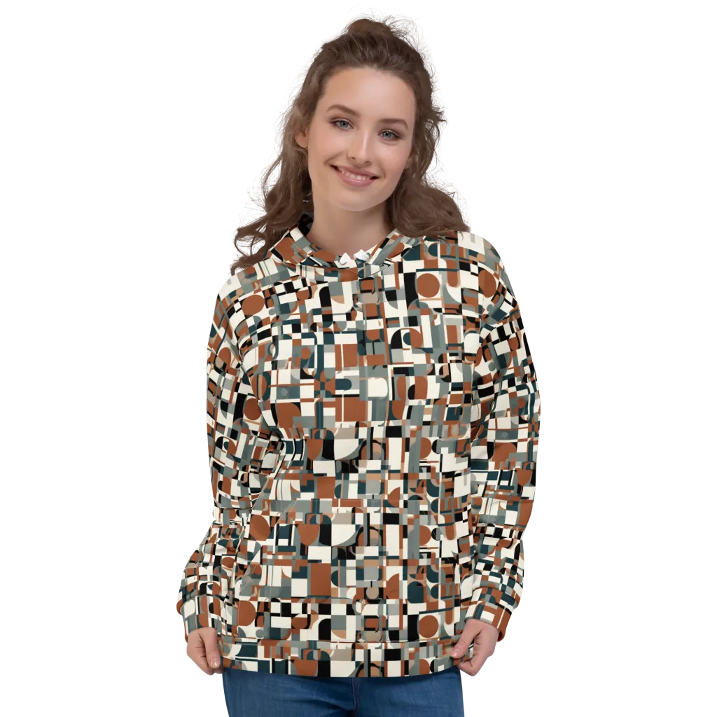 Terracotta Grid on Hoodie — Front