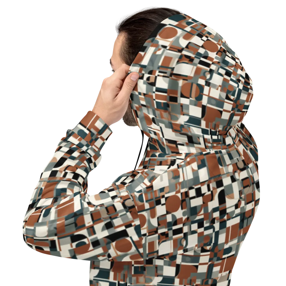 Terracotta Grid on Hoodie — Back