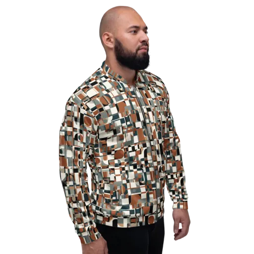 Terracotta Grid on a Bomber Jacket