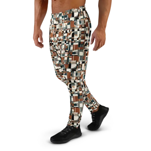 Terracotta Grid on a Men's Joggers