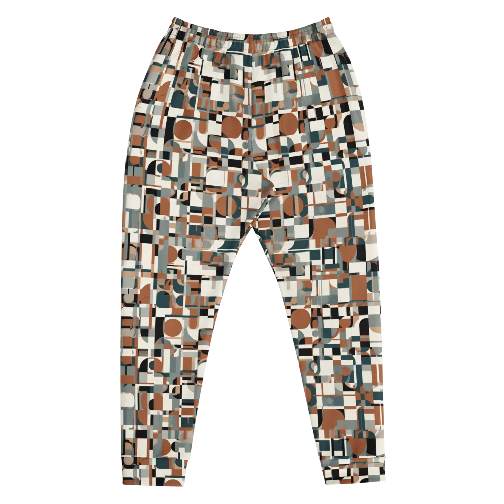 Terracotta Grid on Men's Joggers — Front