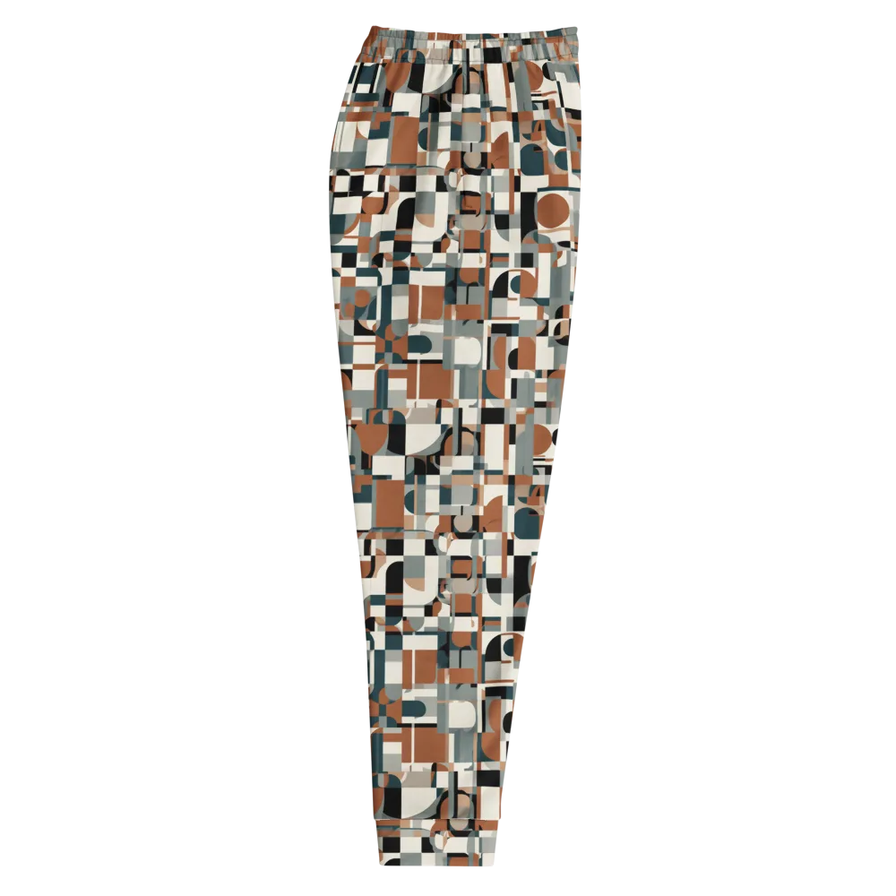 Terracotta Grid on Men's Joggers — Right