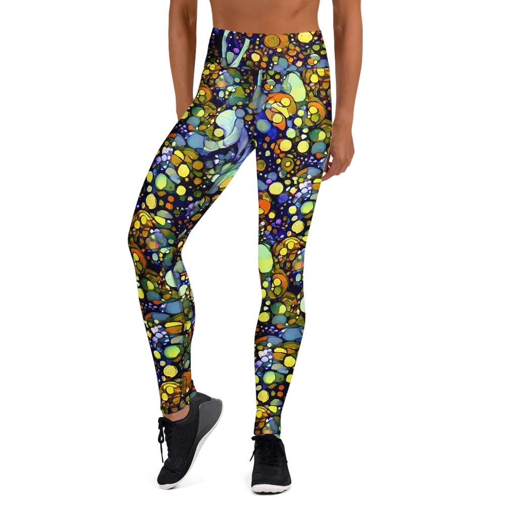 Indigo Carnival on Yoga Leggings — Front
