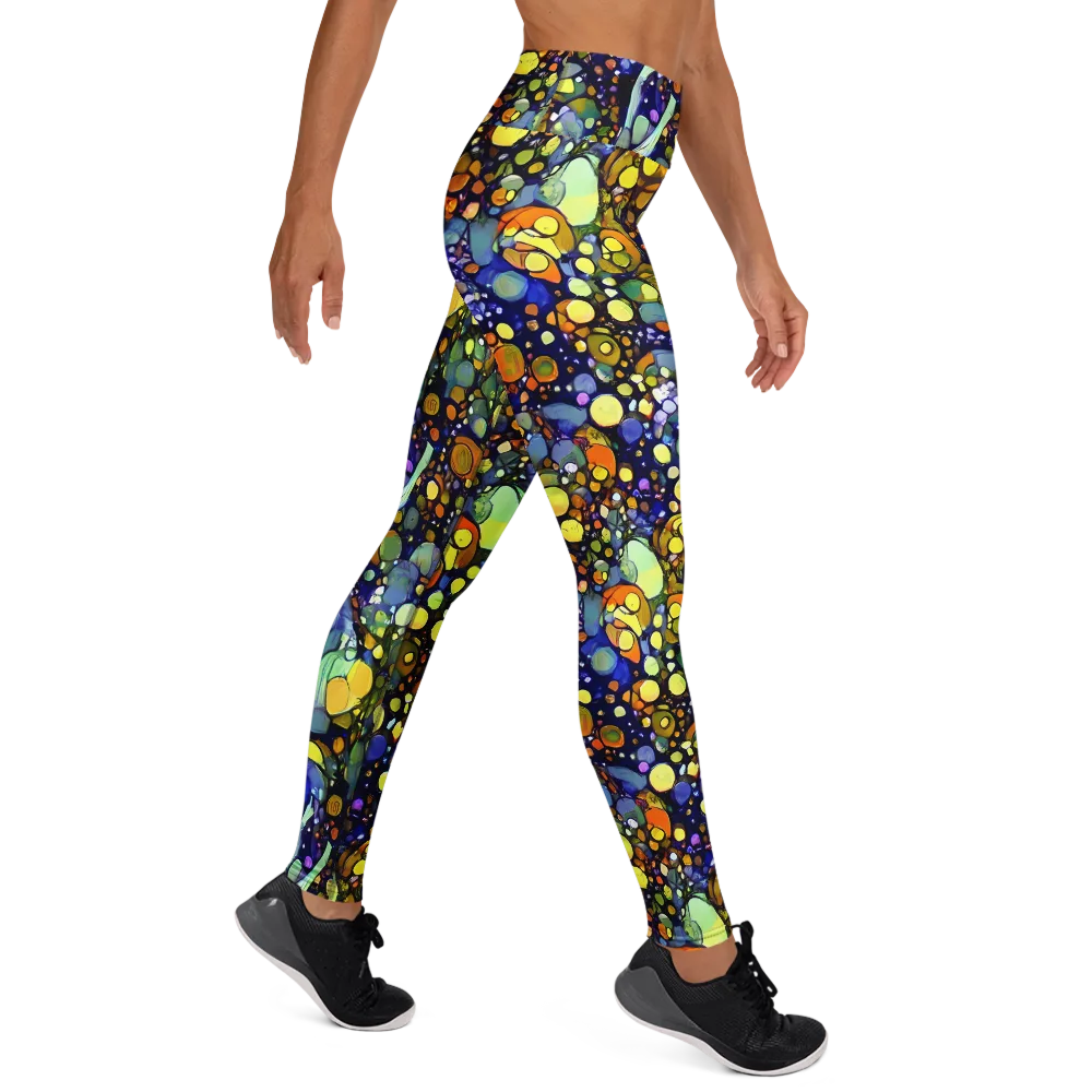 Indigo Carnival on Yoga Leggings — Right