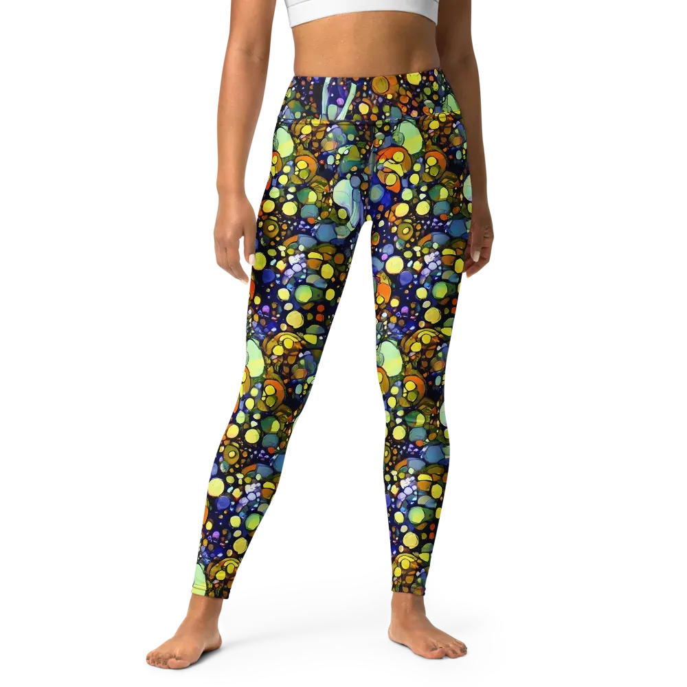 Indigo Carnival on Yoga Leggings — Front