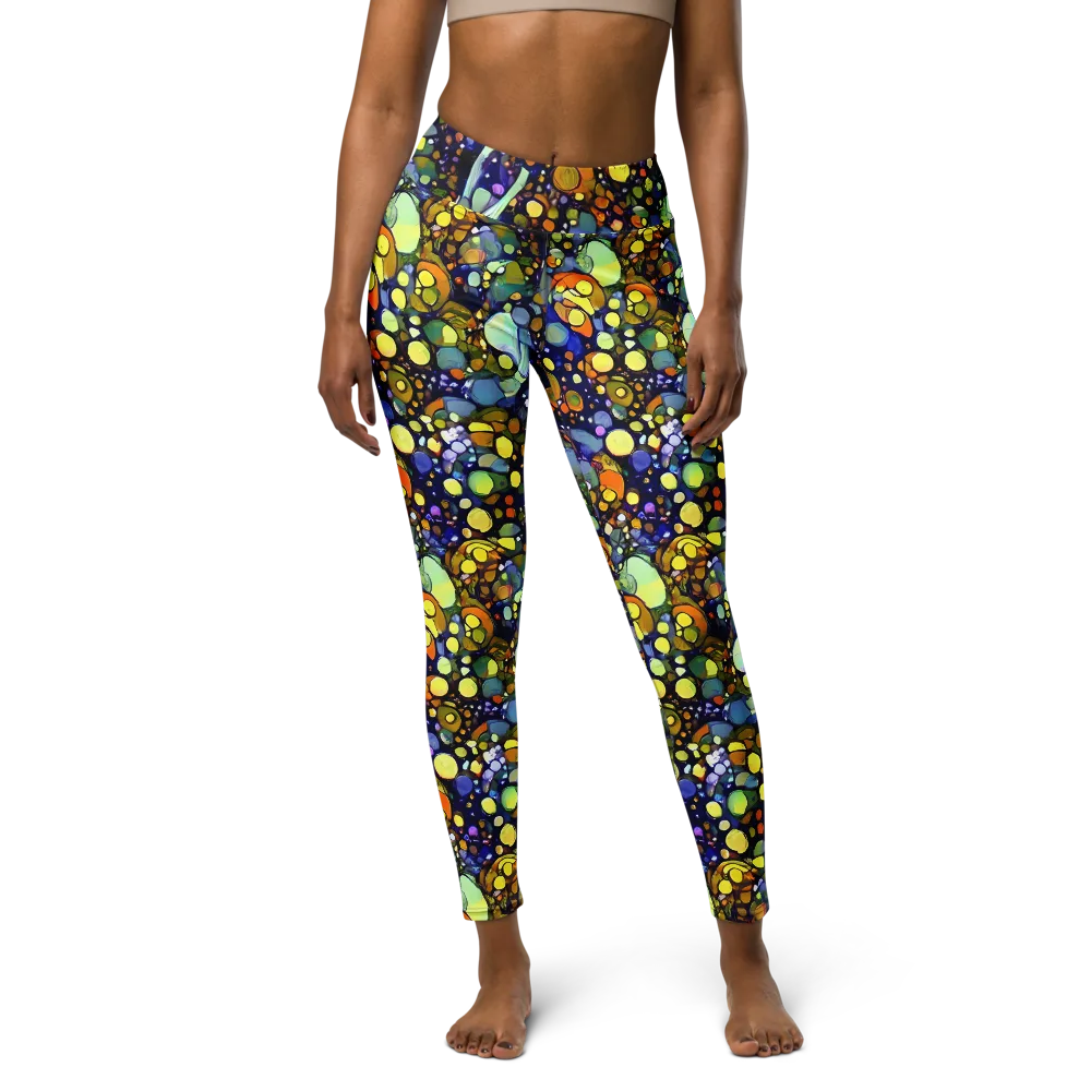 Indigo Carnival on Yoga Leggings — Front