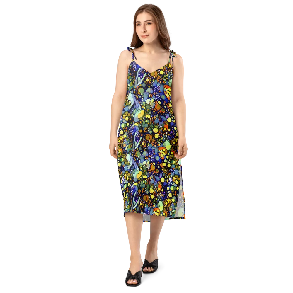 Indigo Carnival on Slip Dress — Front