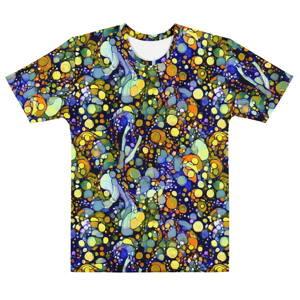Indigo Carnival on Men's Cotton Crew Neck T-Shirt — Front