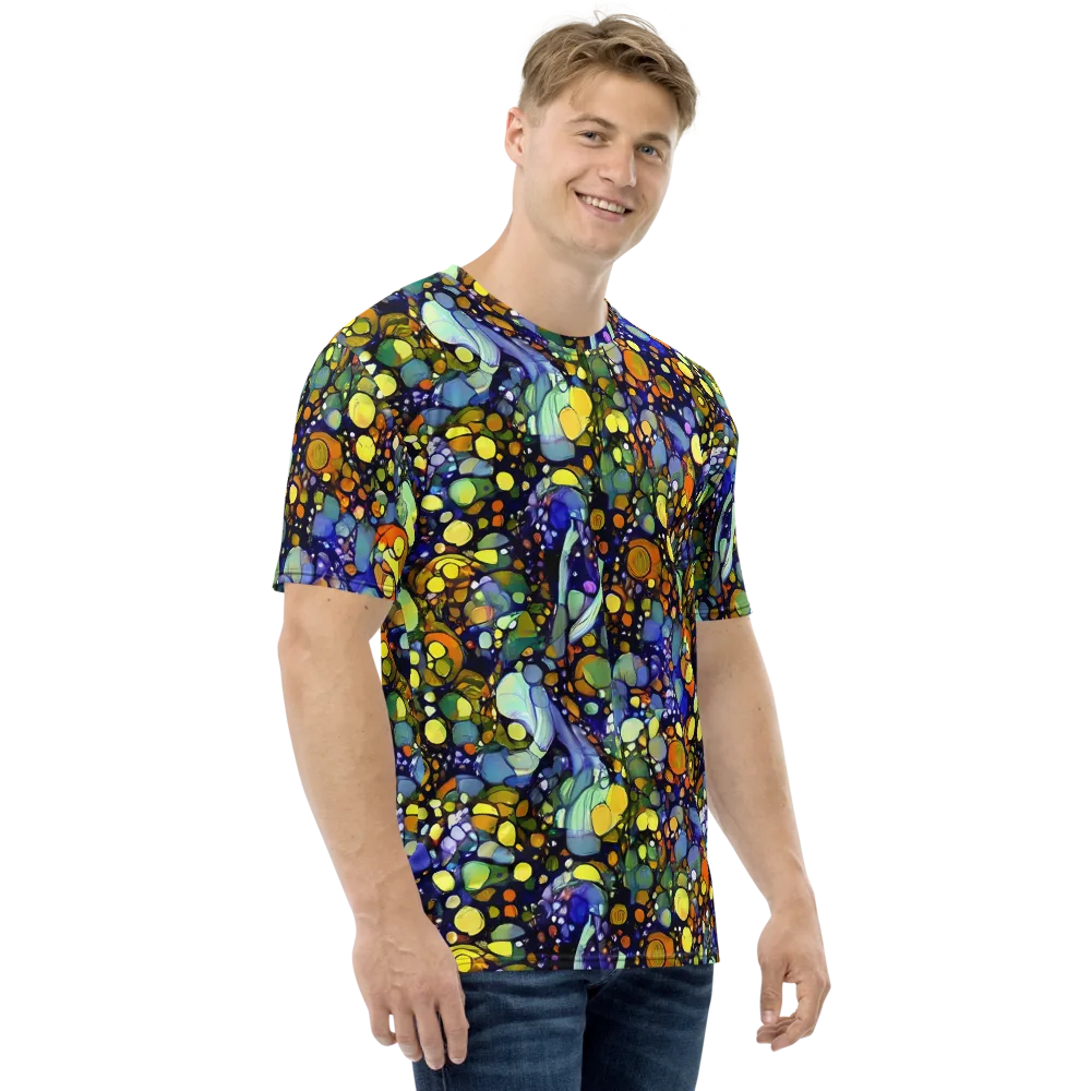 Indigo Carnival on Men's Crew Neck T-Shirt — Right