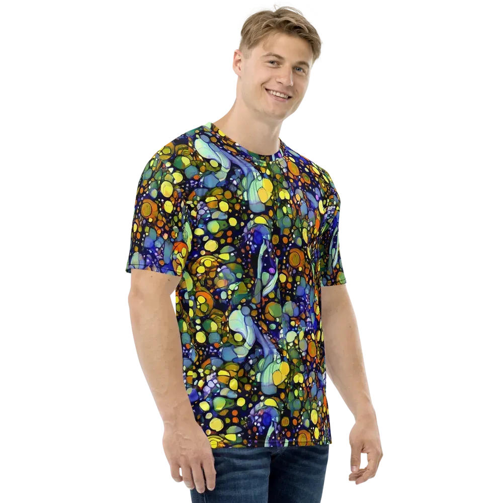Indigo Carnival on Men's Crew Neck T-Shirt — Right