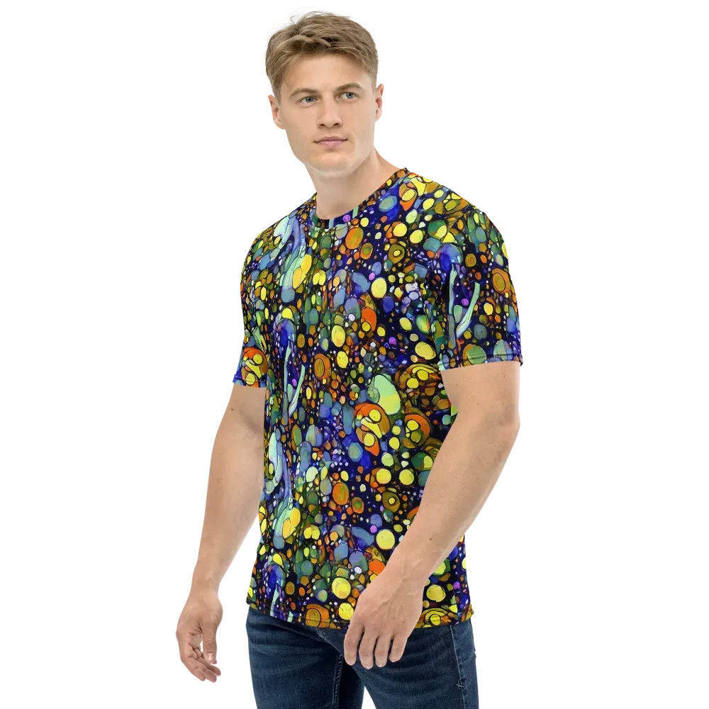 Indigo Carnival on Men's Crew Neck T-Shirt — Left