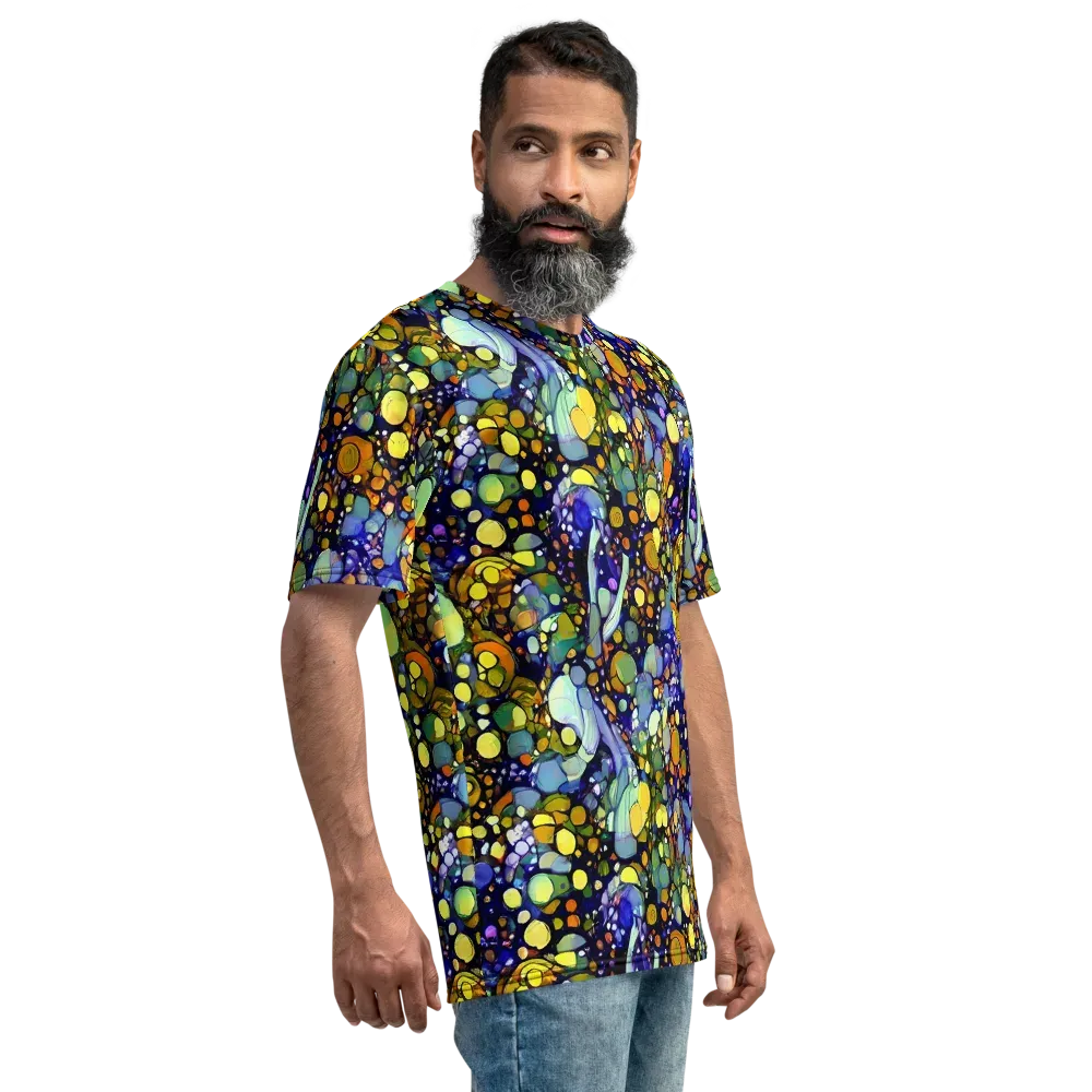 Indigo Carnival on Men's Crew Neck T-Shirt — Right