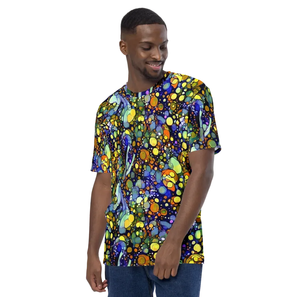 Indigo Carnival on Men's Crew Neck T-Shirt — Left