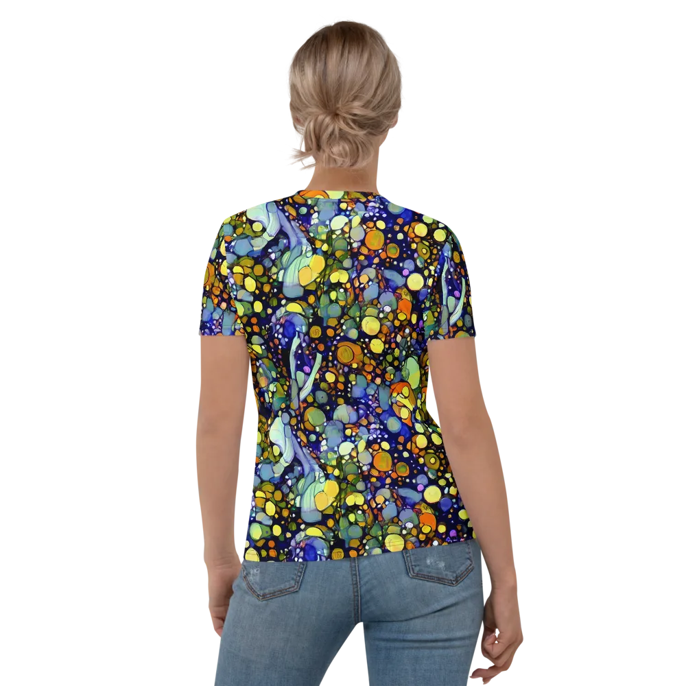Indigo Carnival on Women's Crew Neck T-Shirt — Back