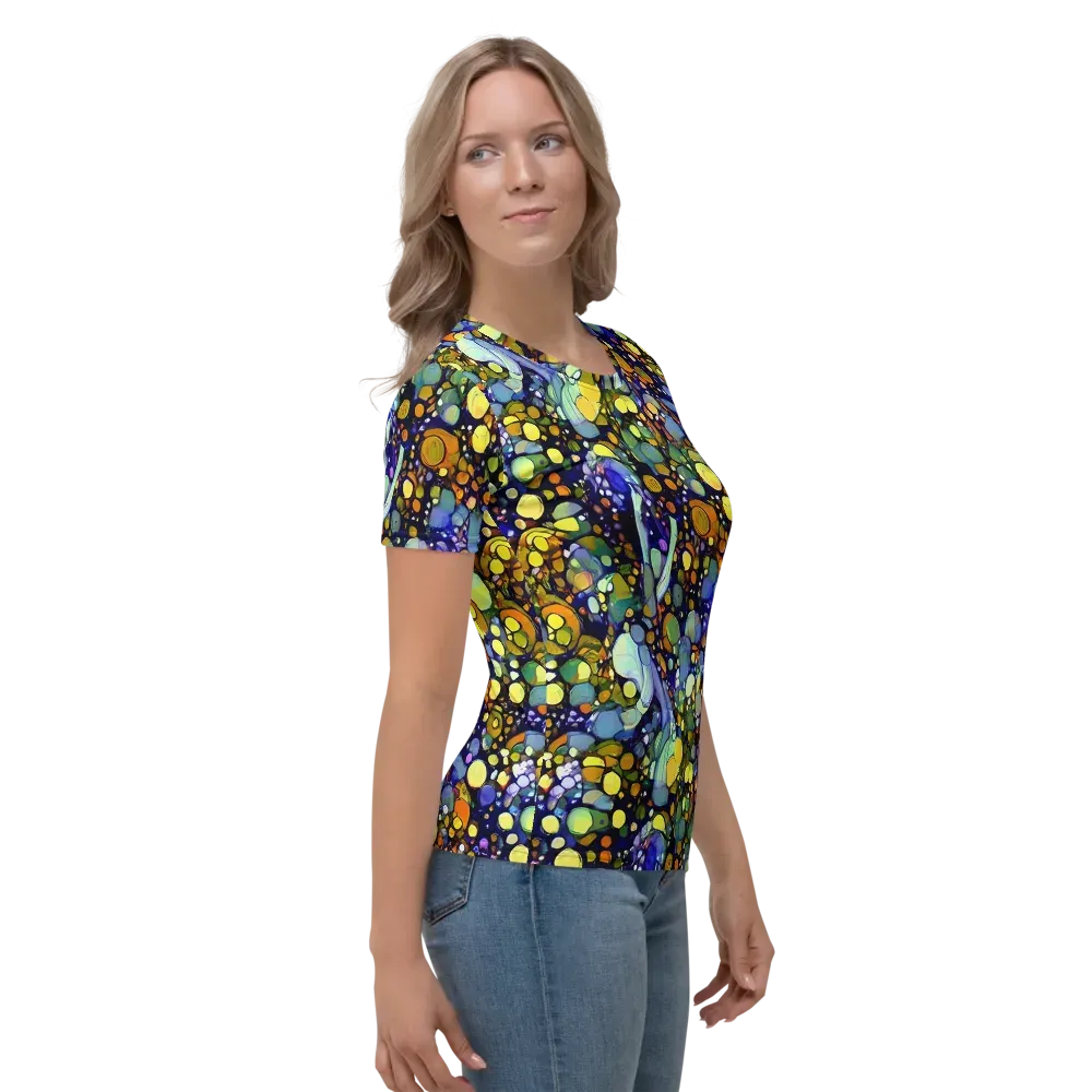 Indigo Carnival on Women's Crew Neck T-Shirt — Right