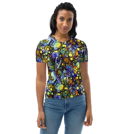 Indigo Carnival on a Women's Crew Neck T-Shirt
