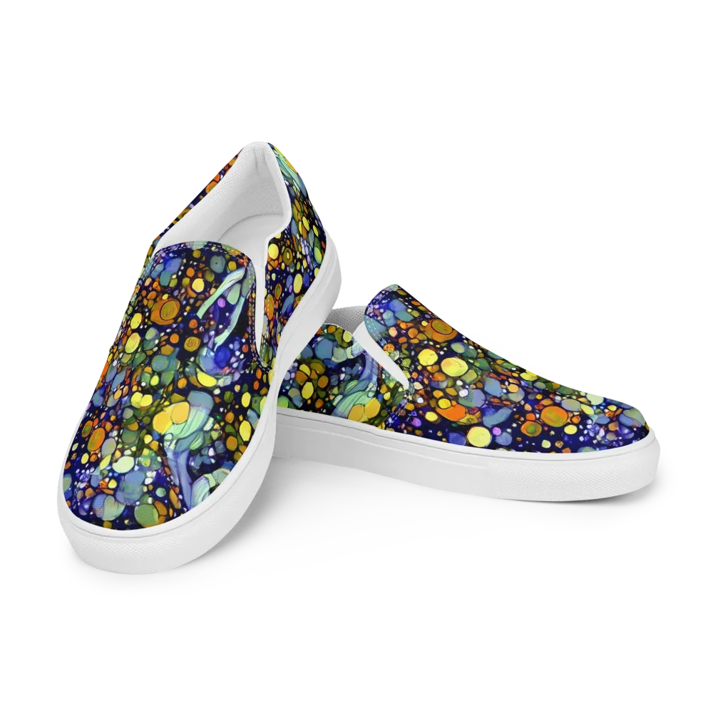 Indigo Carnival on Men's Slip-On Canvas Shoes — Left Front