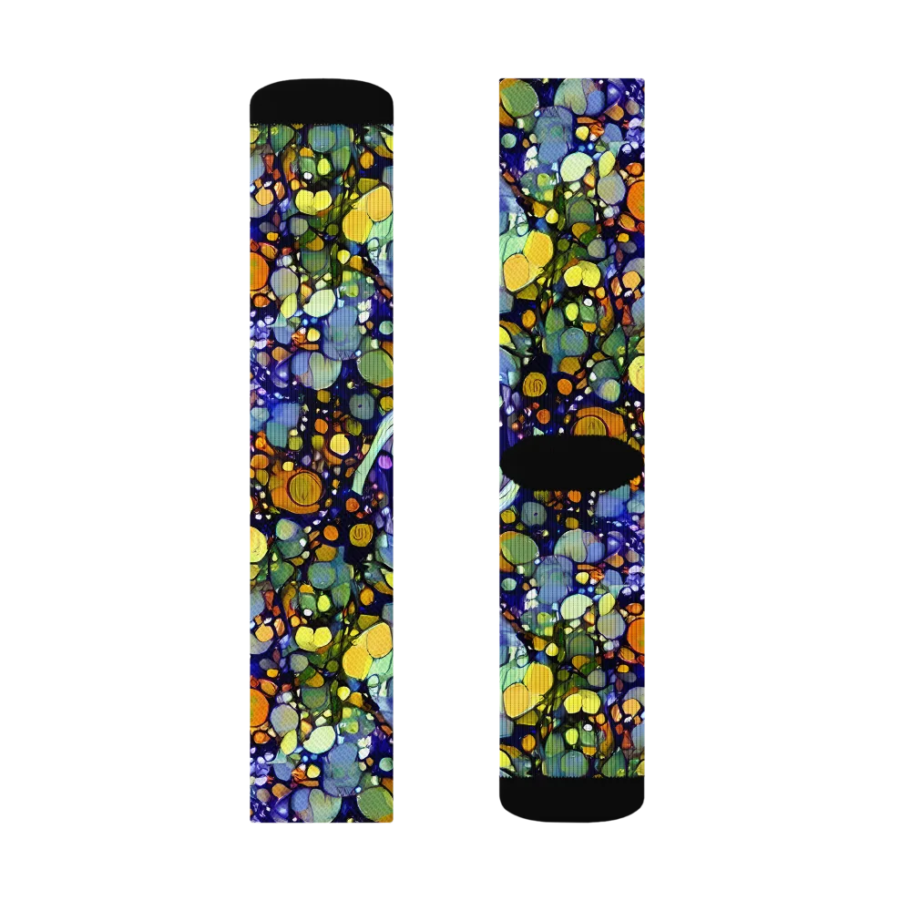 Indigo Carnival on Socks — Right Sock