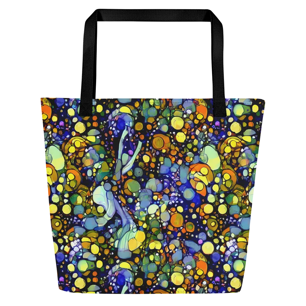 Indigo Carnival on Large Tote Bag W/ Pocket — Front