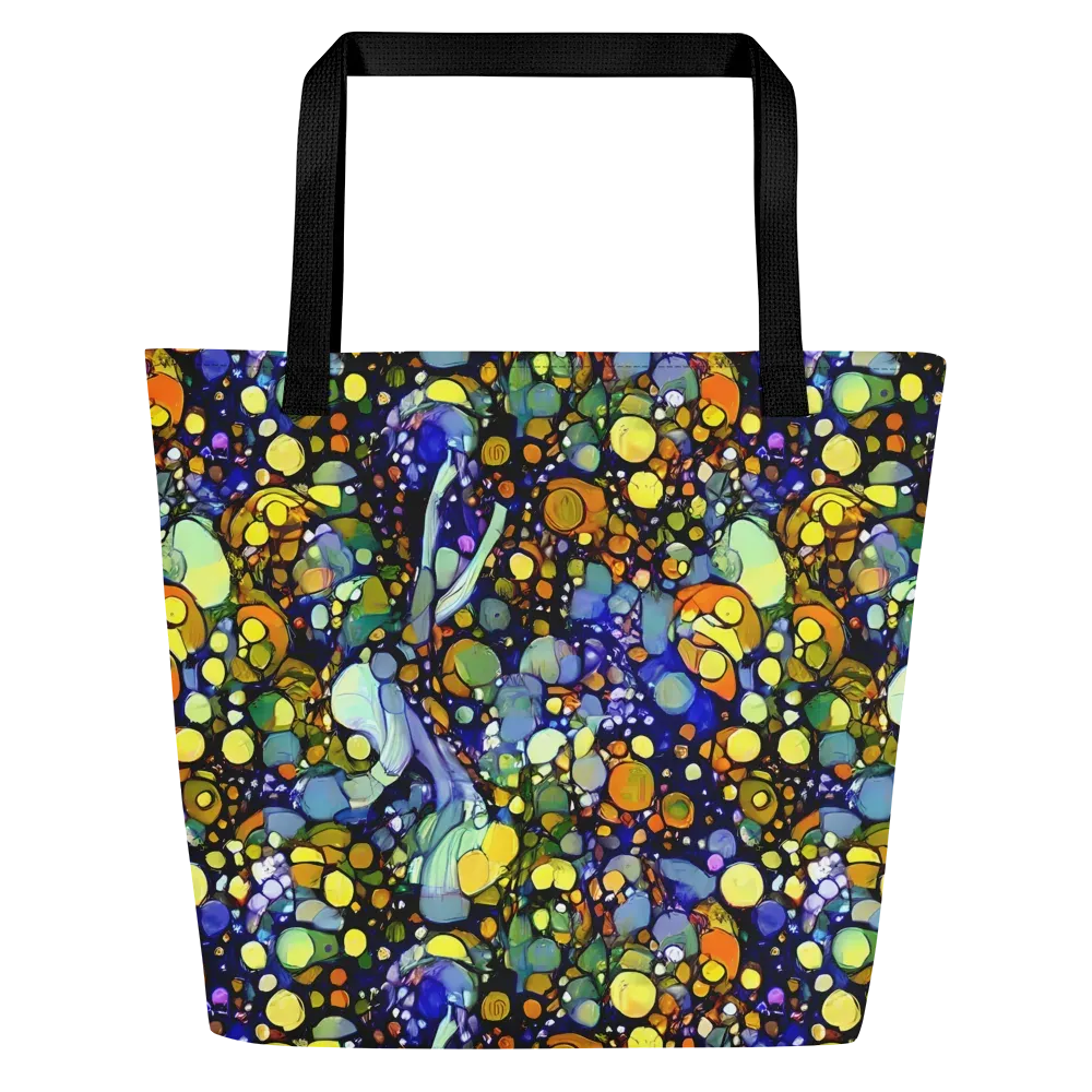 Indigo Carnival on Large Tote Bag W/ Pocket — Front