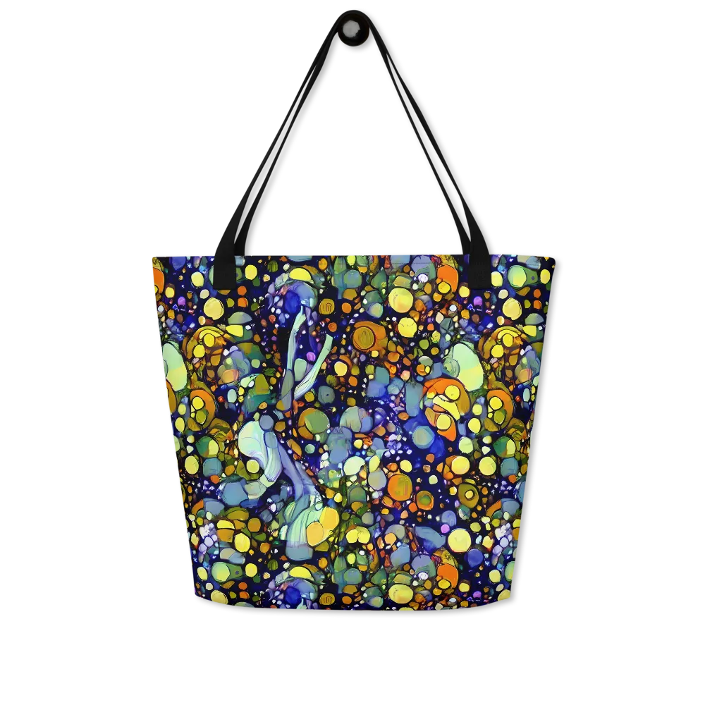 Indigo Carnival on Large Tote Bag W/ Pocket — Front