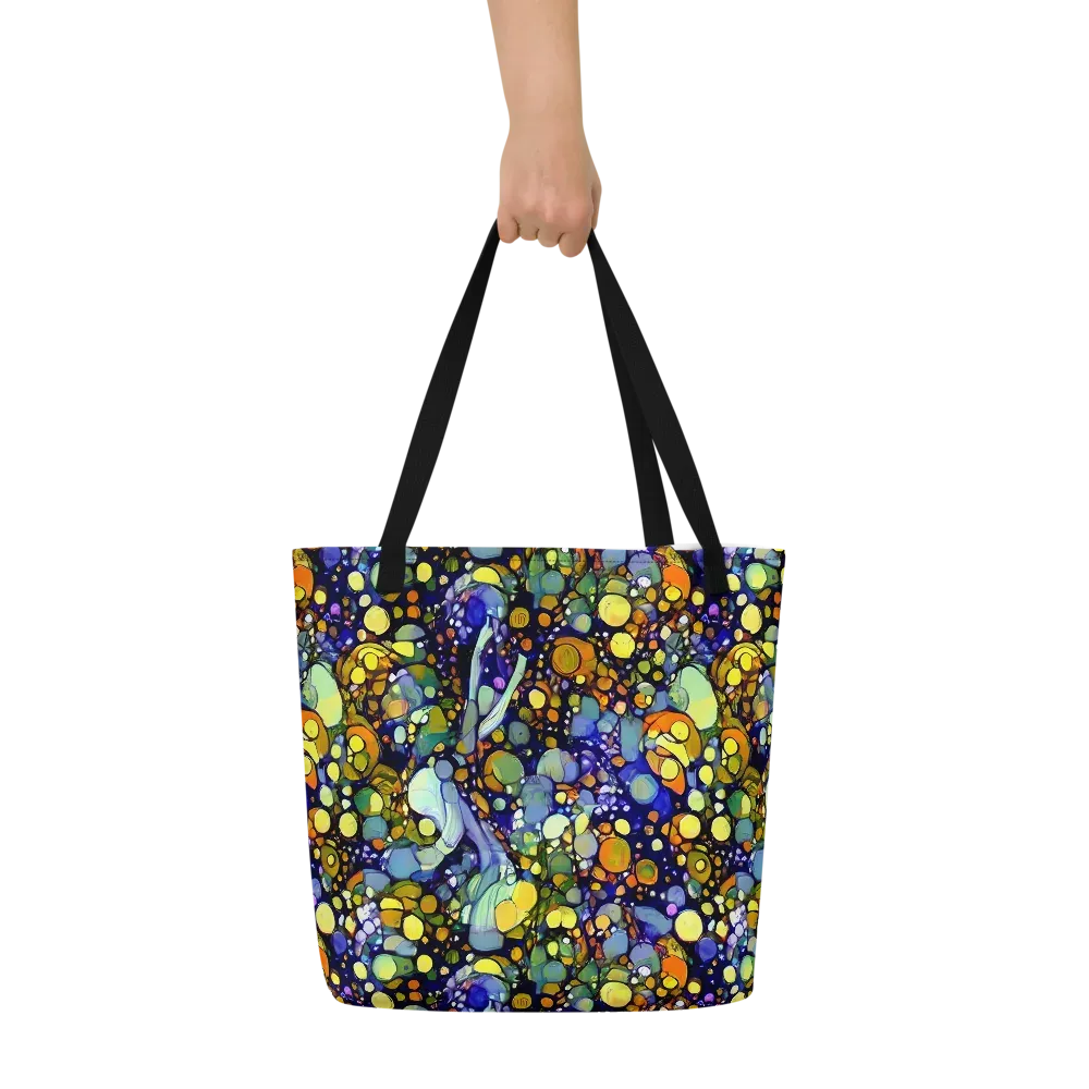 Indigo Carnival on Large Tote Bag W/ Pocket — Front