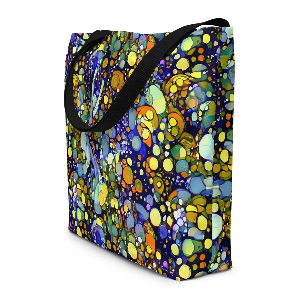 Indigo Carnival on Large Tote Bag W/ Pocket — Front