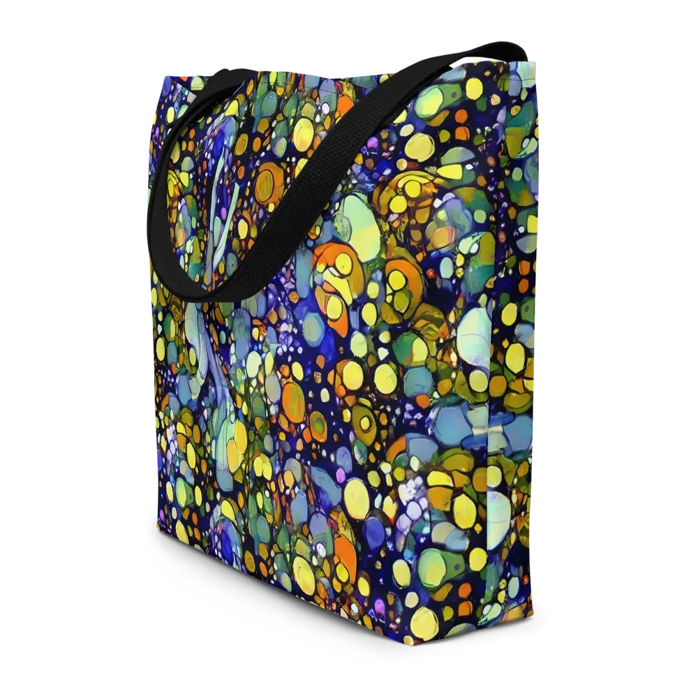 Indigo Carnival on Large Tote Bag W/ Pocket — Front