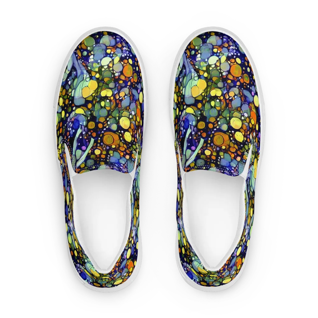Indigo Carnival on Women's Slip-On Canvas Shoes — Front