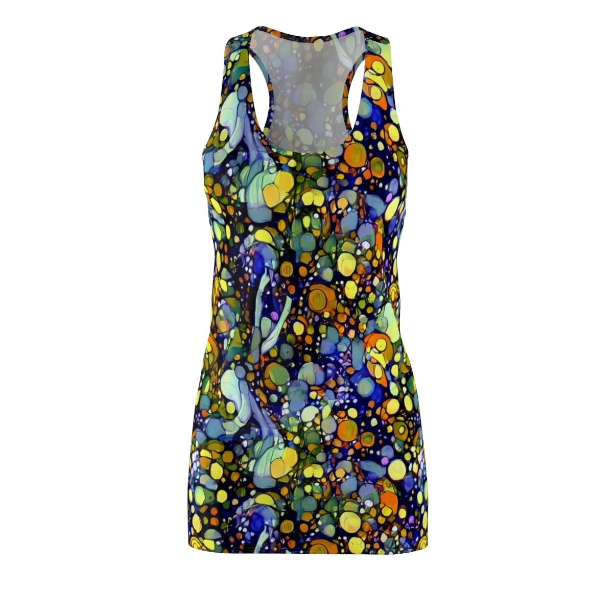 Indigo Carnival on Racerback Dress — Front