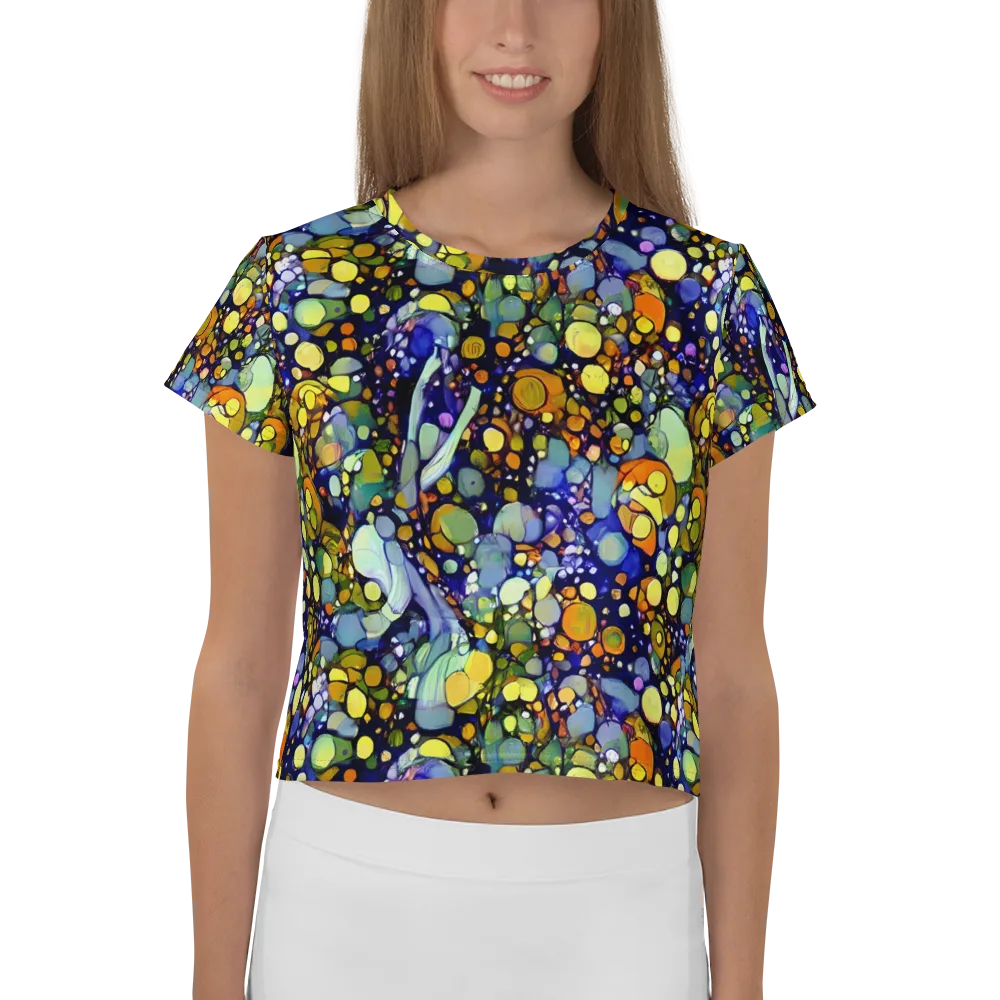 Indigo Carnival on Crop Tee — Front