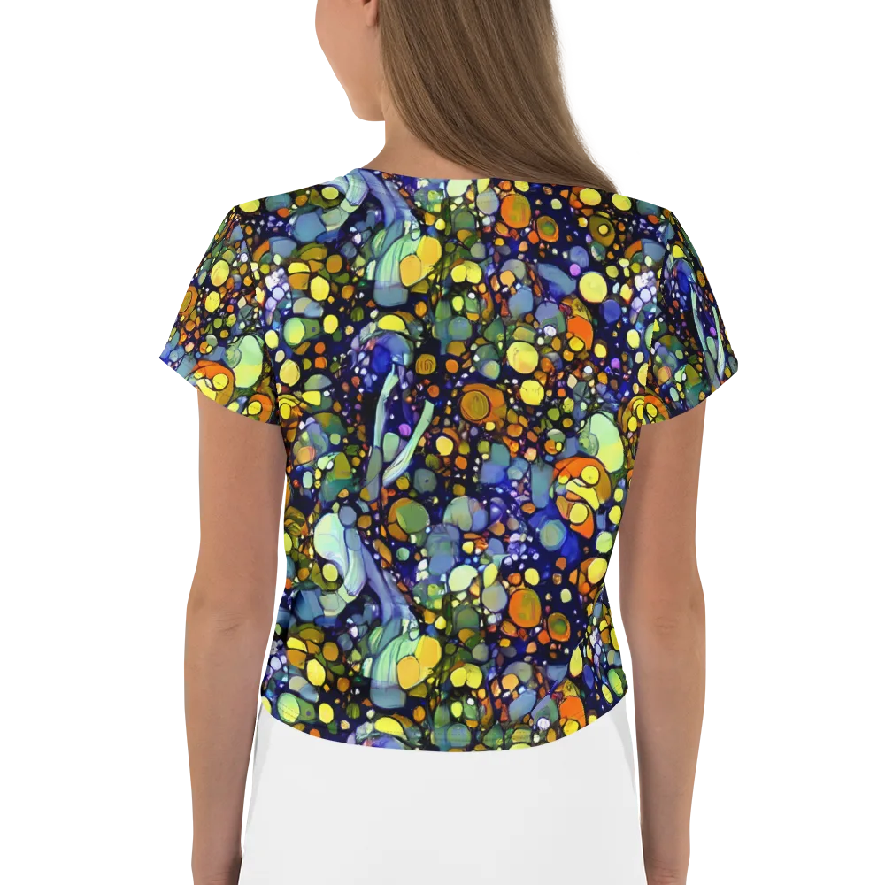 Indigo Carnival on Crop Tee — Back