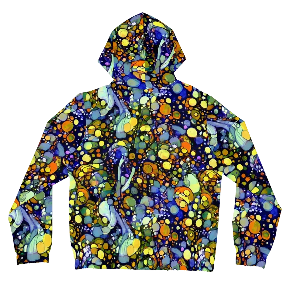 Indigo Carnival on Women's Full-Zip Hoodie — Back