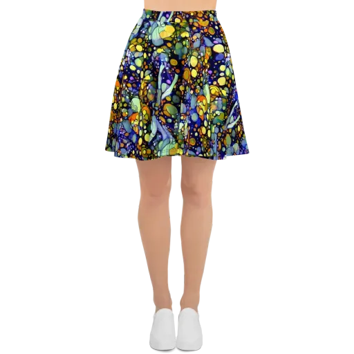 Indigo Carnival on a Skater Skirt