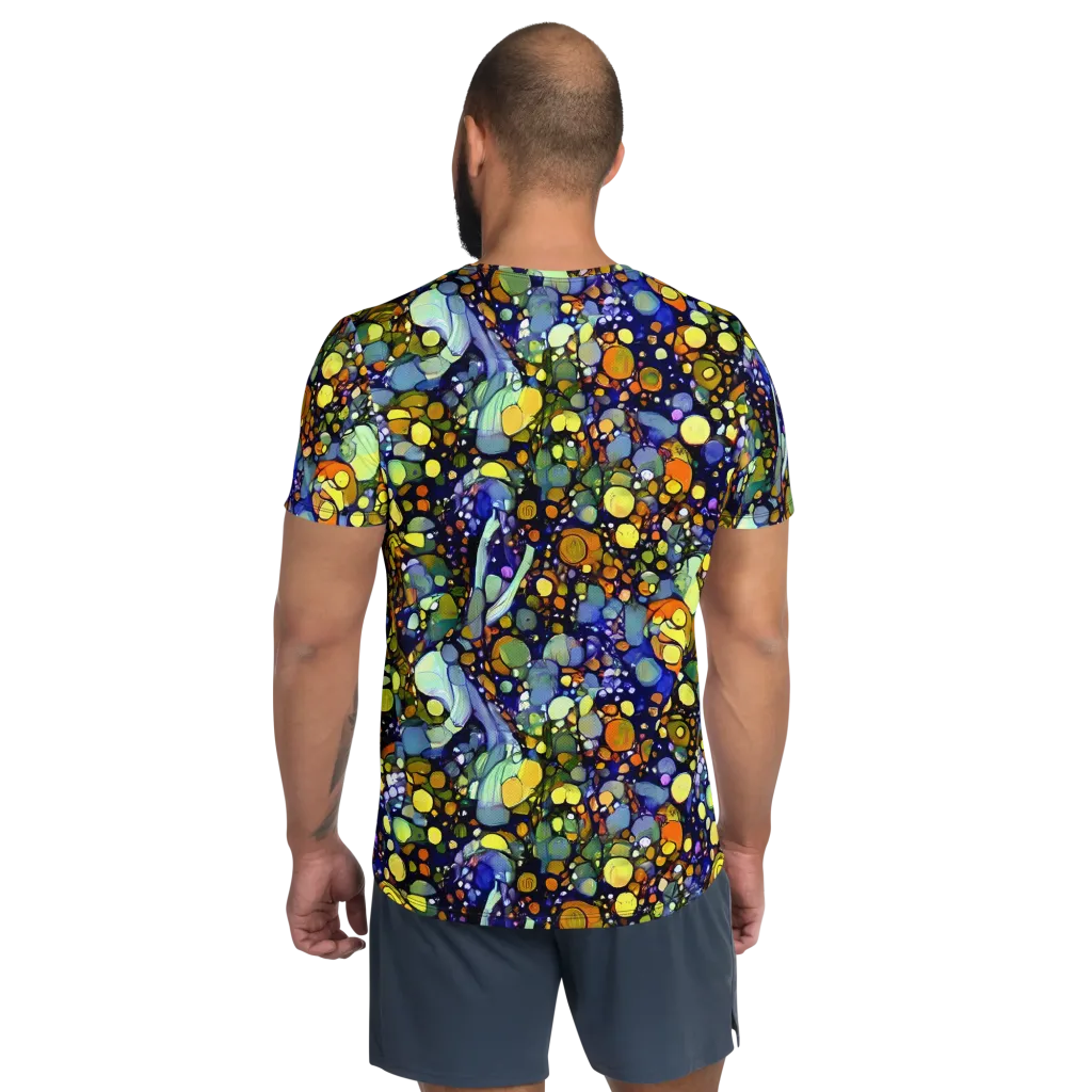 Indigo Carnival on Men's Athletic T-Shirt — Back
