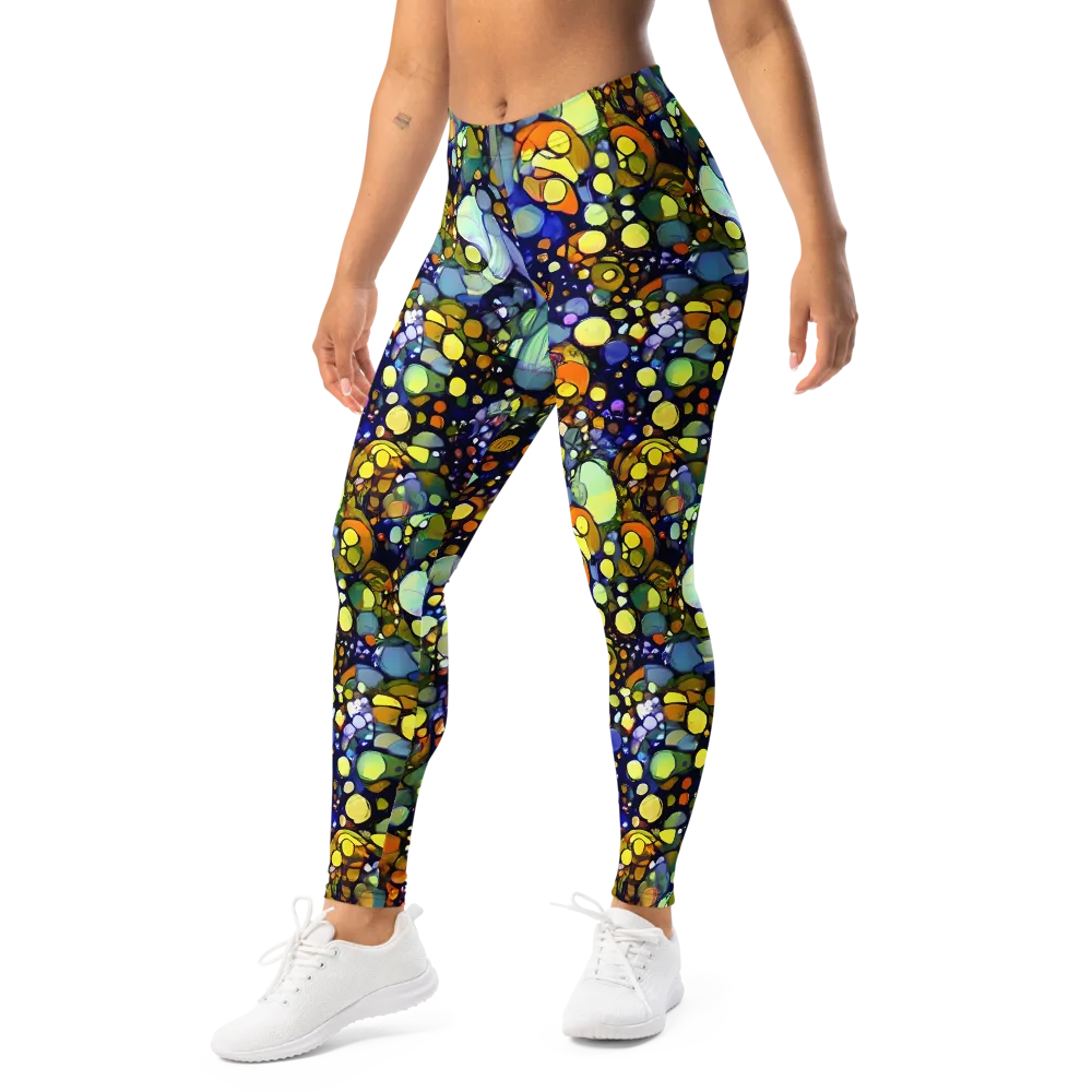 Indigo Carnival on Leggings — Left Front